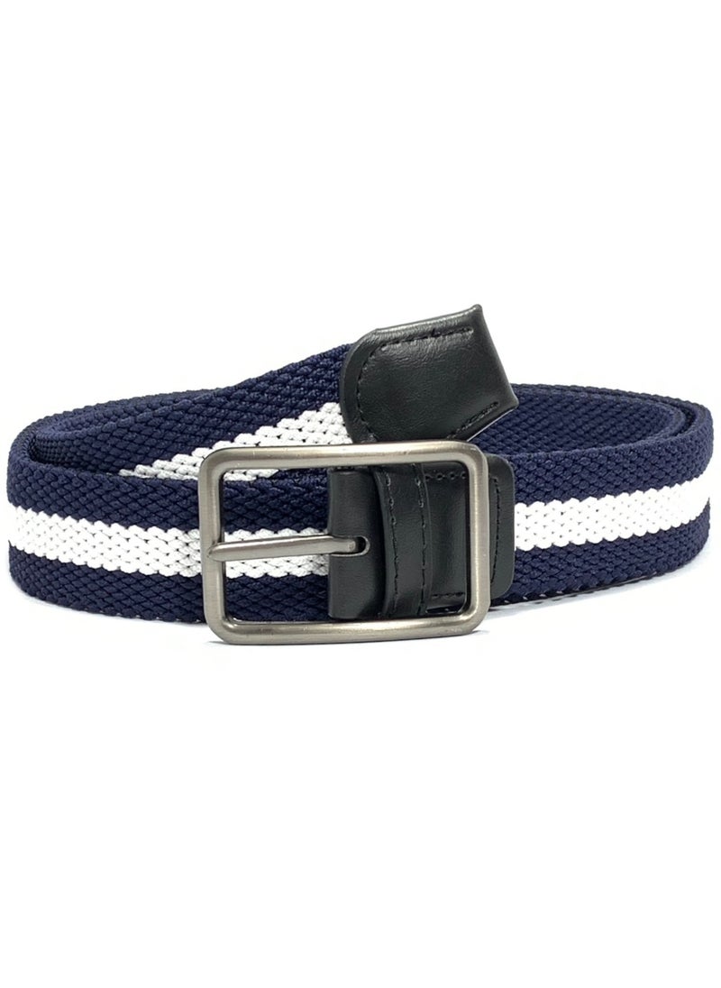 Classic Milano - Classic Milano® Braided Canvas Woven Elastic Stretch Belt for Men/Women/Junior with Multicolored Belt men Enclosed in an Elegant Gift Box by Milano Leather - Image 1