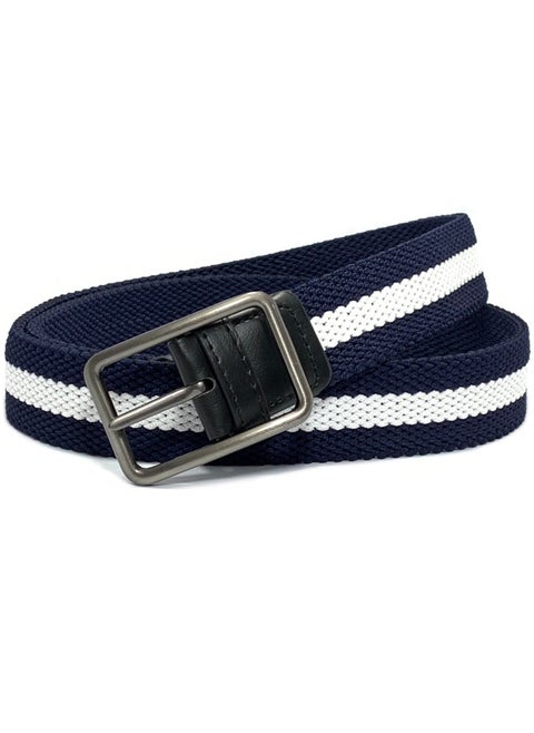 Classic Milano® Braided Canvas Woven Elastic Stretch Belt for Men/Women/Junior with Multicolored Belt men Enclosed in an Elegant Gift Box by Milano Leather