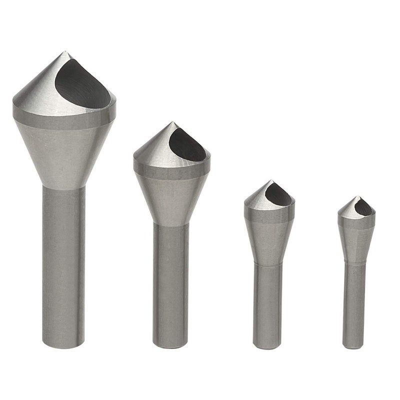 Ocgig 4Pcs Countersink Chamfer Tool Hss(4241) Deburring Tool Set Metal Wood Drill Bits