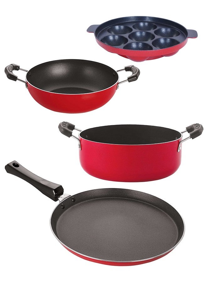 نيرلون طقم أواني طهي ومقالي نيرلون غير لاصقة، مكون من 4 قطع (FT12_KD10_AP7_CS24) - Image 1