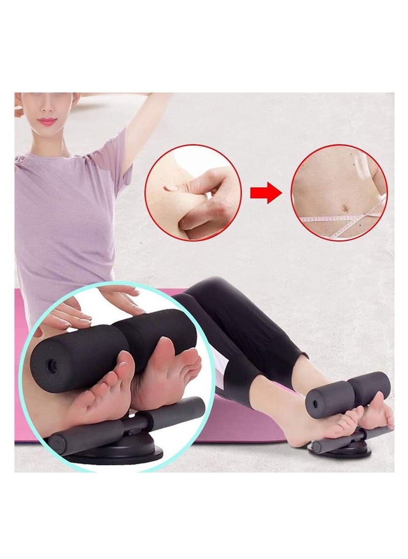 Sit Up Bar Aspiration Floor Exercise Stand, Adjustable Sit Up Machine Assistant for Home Office Travel, Portable Abdominal Exercise Equipment for Men Women
