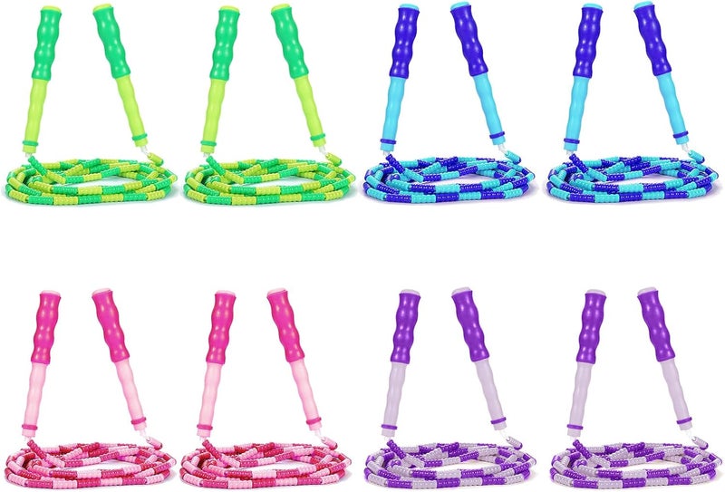 Supertrip Jump Rope Kids-Soft Beaded Skipping Rope Adjustable Tangle-Free Segmented Jumping Rope for Children and Students - Image 1