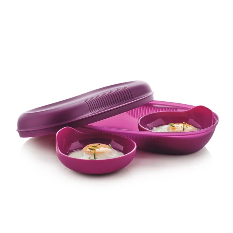 Tupperware Microwave Breakfast Maker Set in Rhubarb - Image 1