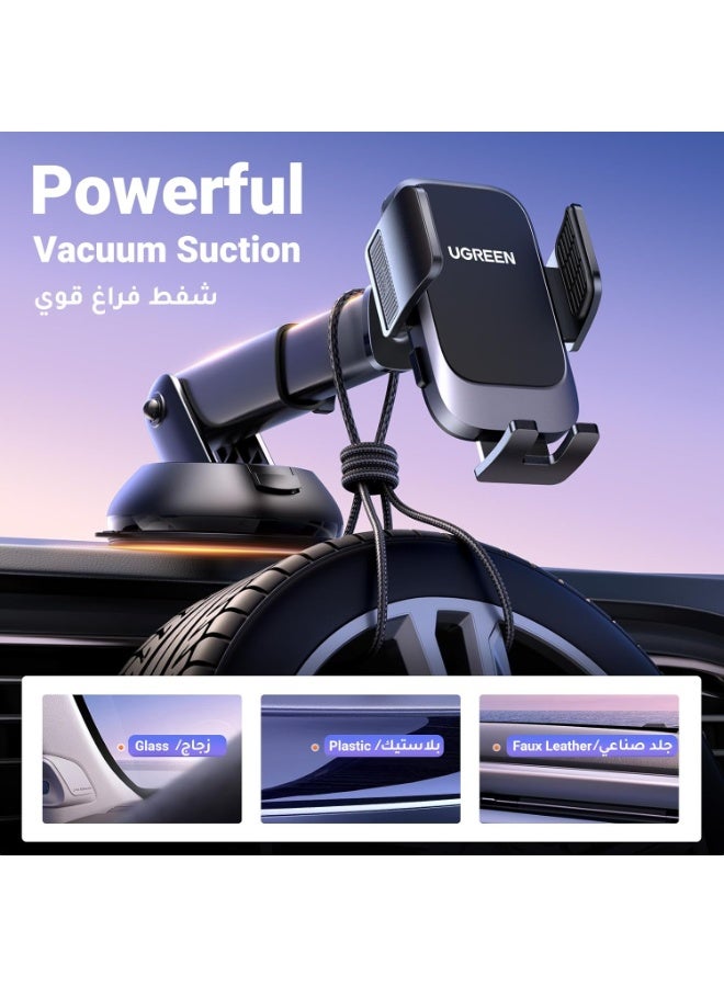 Car Phone Holder Car Mount, [Upgraded 4-in-1 Dashboard/Air Vent/Windscreen], [One-button Release], Metal Hook Mobile Holder, Fit for iPhone 17/16/15/14, Samsung S25/24/23, 4.7-7.2" Accessories - Image 5