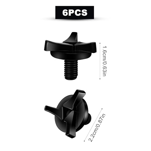 AIEX Motorcycle Helmet Screws, 6pcs Motorcycle Helmet Visor Screws Helmet Visor Screws Motorcycle Helmet Accessories (Black) - Image 2