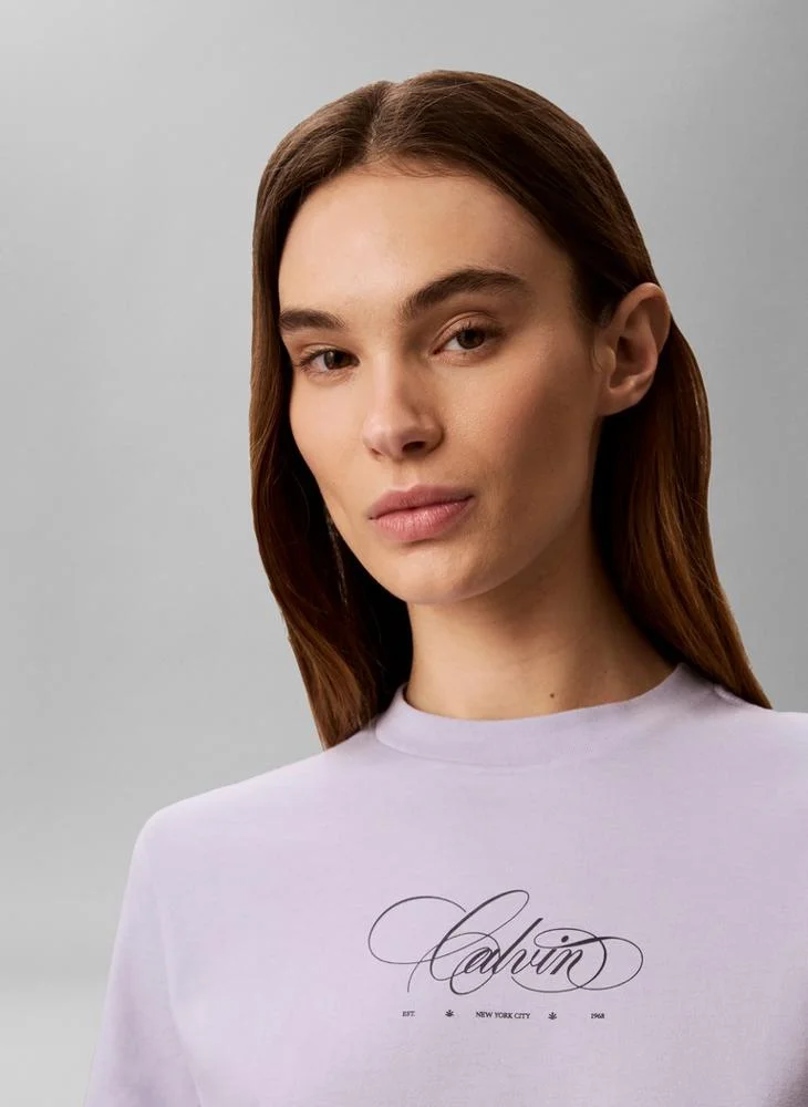 Calvin Klein Jeans  Logo Graphic Crew Neck T-Shirt for Women | Best Price UAE