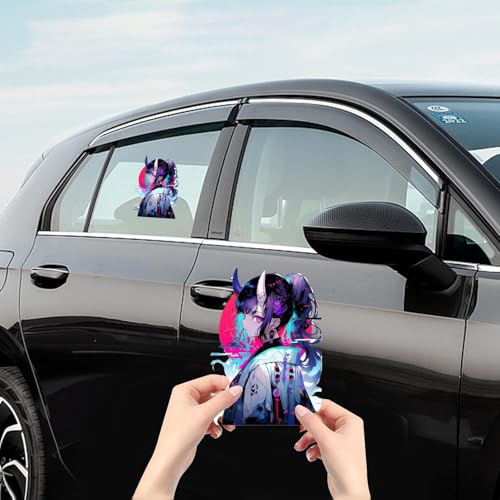 EARLFAMILY 5.1'' Japanese Demoness Samurai Anime Car Sticker Bumper Trunk Window Vinyl Car Decals Waterproof - Image 4
