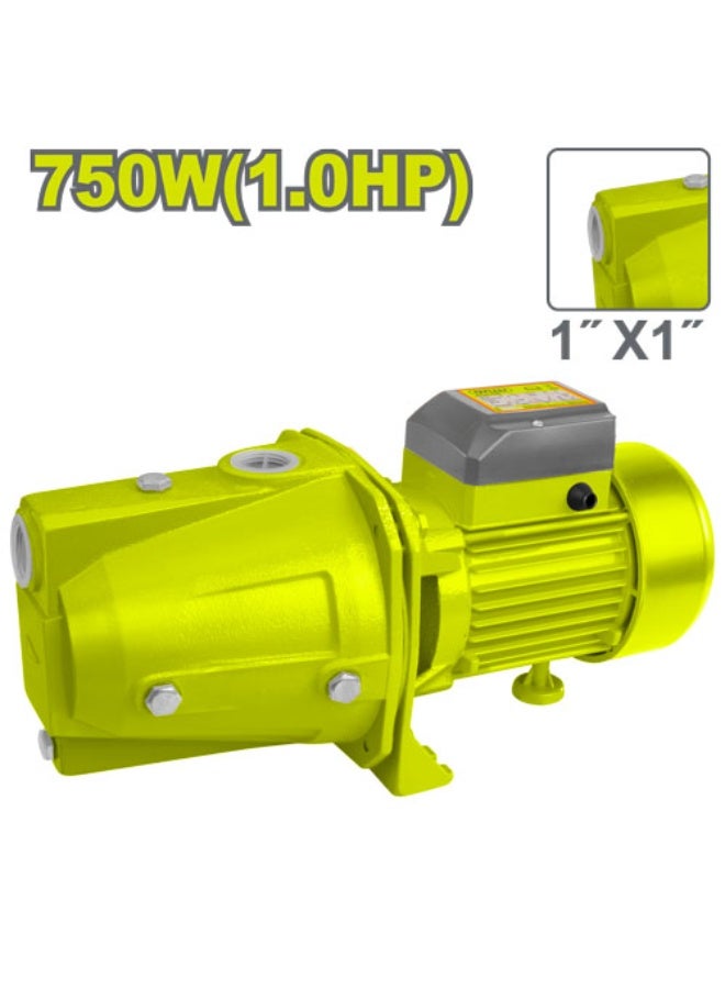 DYLLU 750W (1HP) Self-Priming Water Pump 1" x 1" High Pressure Jet Pump for Home, Garden & Irrigation – 220-240V Heavy Duty Copper Motor - Image 1