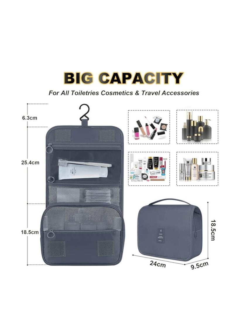 ECVV Hanging Toiletry Bag for Men, Travel Toiletry Organizer Large Dopp Kit for Toiletries, Makeup, Cosmetics Portable Large Capacity Shaving Bag - Image 3