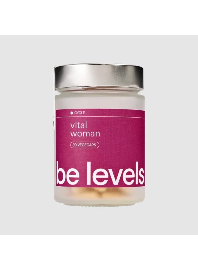 Be Levels Vital Woman – Balance Hormones, Reduce Hot Flushes & PMS,Menopause – 1500mg Myo-Inositol | Maca 300mg , 194mg Berberine & Ashwagandha | Vitamin D 500%, Black Cohosh - Vegan - Image 1