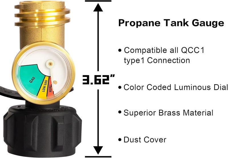 DOZYANT Propane Tank Gauge Level Indicator Leak Detector - 2 Pack for RV, BBQ, and More - Image 2