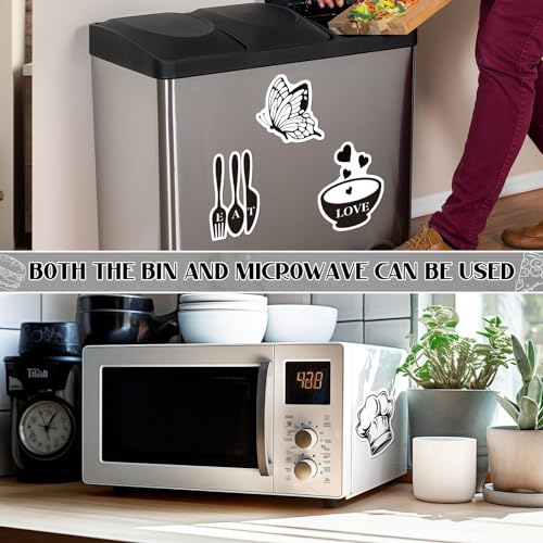 Wayyogh Kitchen Dishwasher Magnet Decorations, Bless This Kitchen Dishwasher Refrigerator Cover Magnetic Stickers Decal Decorative for Home Appliance Garage Car Metal Door Cover Black White Kitchen Decor - Image 5