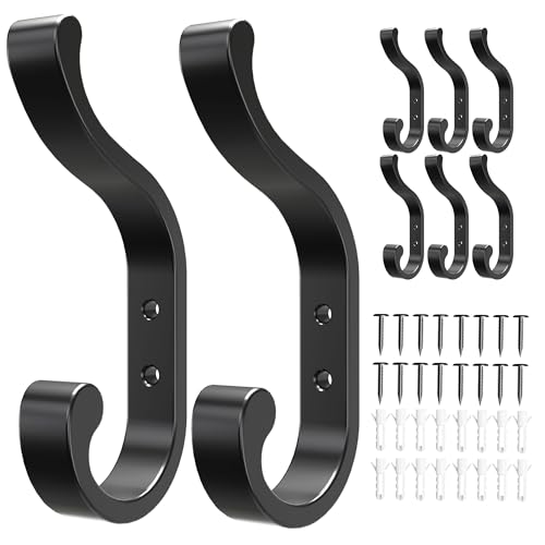 bussdis Coat Hanger Wall Mount 8-Pack - Wall Hooks for Hanging Heavy Duty - Image 1