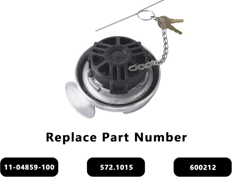 MIKODA 2 Pack Locking Diesel Fuel Cap for Peterbilt Semi Trucks (1972-2017) - Image 5