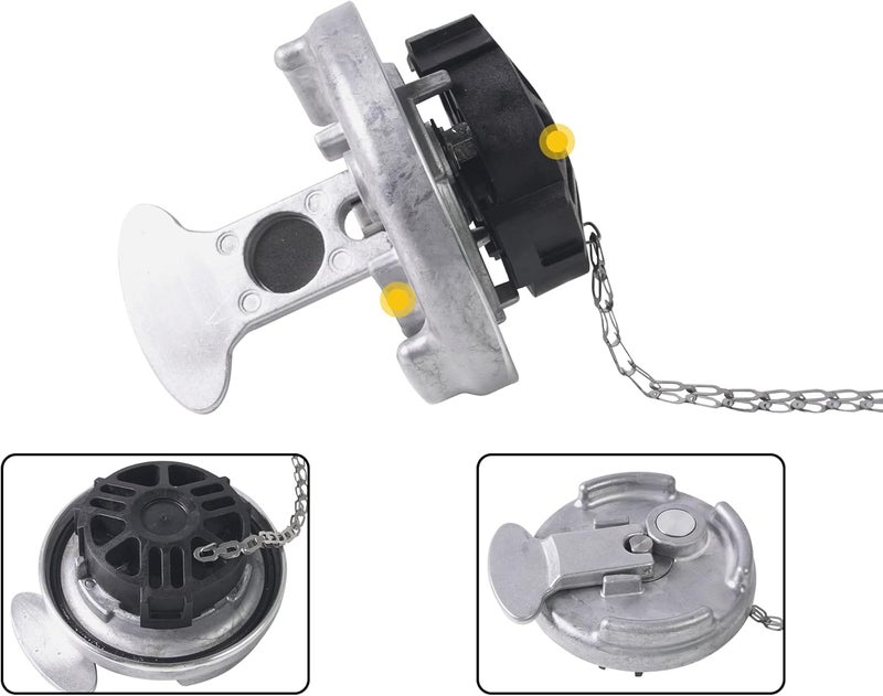 MIKODA 2 Pack Locking Diesel Fuel Cap for Peterbilt Semi Trucks (1972-2017) - Image 2
