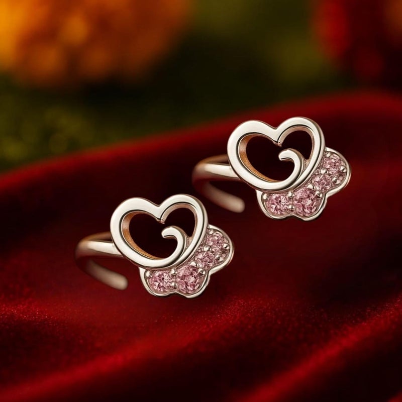silver chest 925 Sterling Silver Toe Ring for Women Elegant Design | Adjustable Bichiya | Modern Silver Toe Rings for Girls & Womes With Certificate Of Authenticity | Chandi Bichiya Set - Image 3