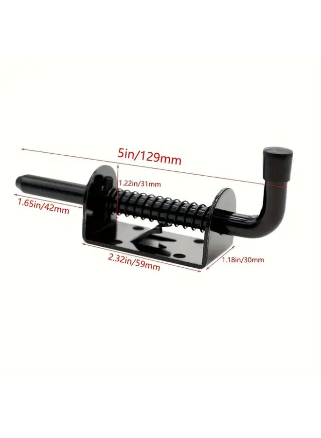 4pcs 304 Stainless Steel Heavy Duty Spring Loaded Barrel Bolt Latches No Tools Installation - Image 3