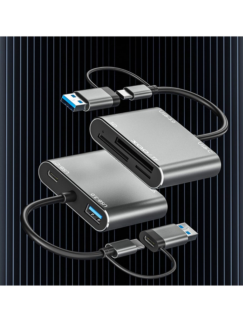 Captaintech 5 in 1 USB C Card Reader for Type C Laptops, Dual Slot SD TF Multiport Hub, Supports Windows Mac OS Android, High Speed 10Gbps  - Image 4