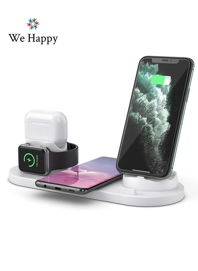 We Happy 6 in 1 Wireless Charging Station, Multi-Function Portable Fast Charger Stand for Smartphone, Watch and Air buds  - Image 1