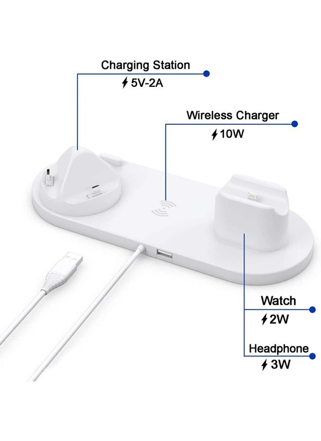 We Happy 6 in 1 Wireless Charging Station, Multi-Function Portable Fast Charger Stand for Smartphone, Watch and Air buds  - Image 3