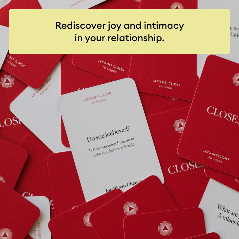 Intelligent Change Get Closer Conversation Cards for Couples, Intimacy Deck Card Game, Fun Date Night Ideas, 100 Icebreaker Couple Questions to Strengthen Bonds and Relationships - Image 5