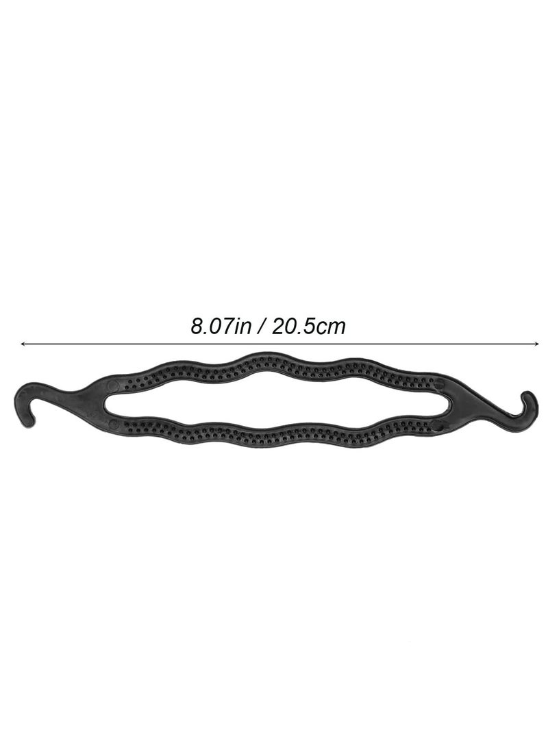 Joudi Foldable Kids Hair Comb Set - Braiding Tools for Girls with Soft Bristles Ponytail Maker (Red) - Image 4