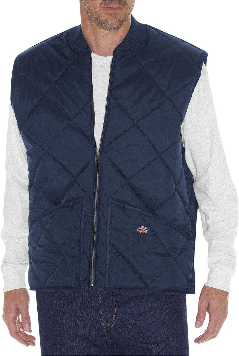 Dickies Men's Big Diamond Quilted Nylon Vest in Dark Navy - 3X - Image 1