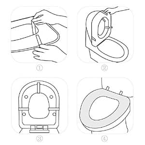 ZURATO Toilet Seat Cover Pads, Soft Thicker Warmer Washable Toilet Seat Cushion Mat Winter, Toilet Seat Lid Cover Pads (Multi Design & Colour, Medium Size: 43 x 36cm) - Image 4