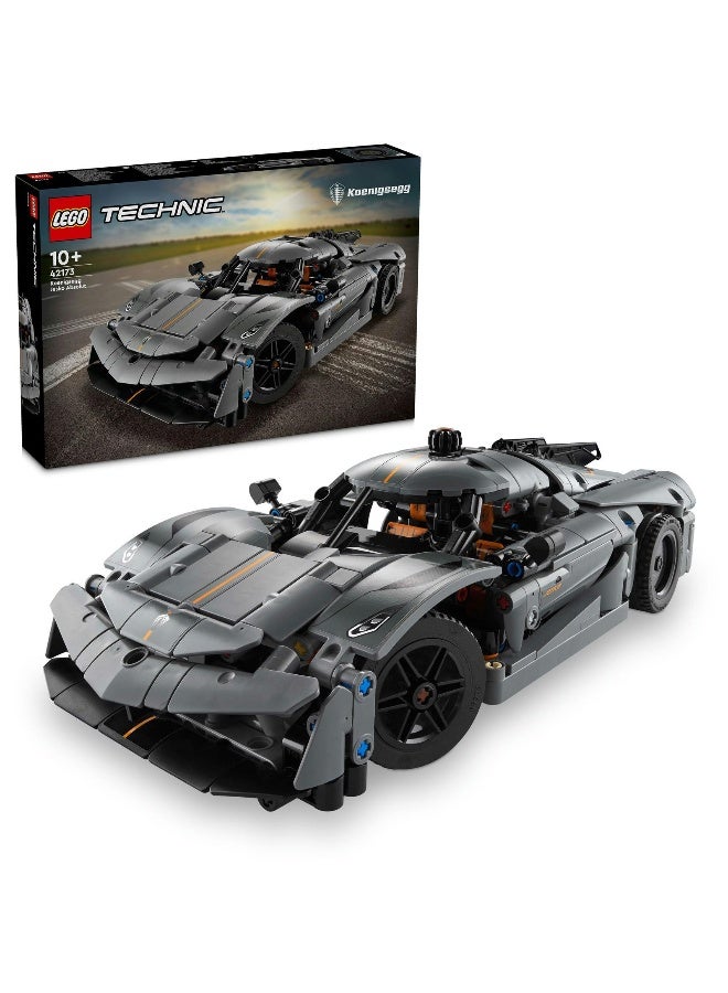 LEGO Technic Koenigsegg Jesko Absolut Grey Hypercar 42173 Building Toy Set (801 Pieces) - Image 2