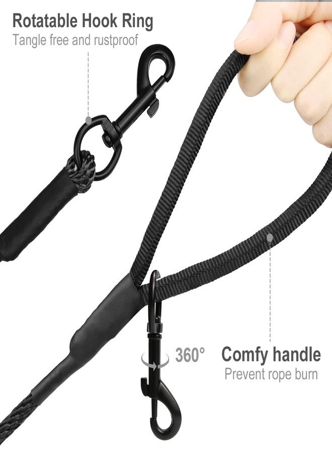 Joytale Long Dog Training Leash, 30 FT Tie Out Rope Check Cord with Padded Handle, Reflective Recall Lead for Puppy and Small Dogs, Black - Image 3