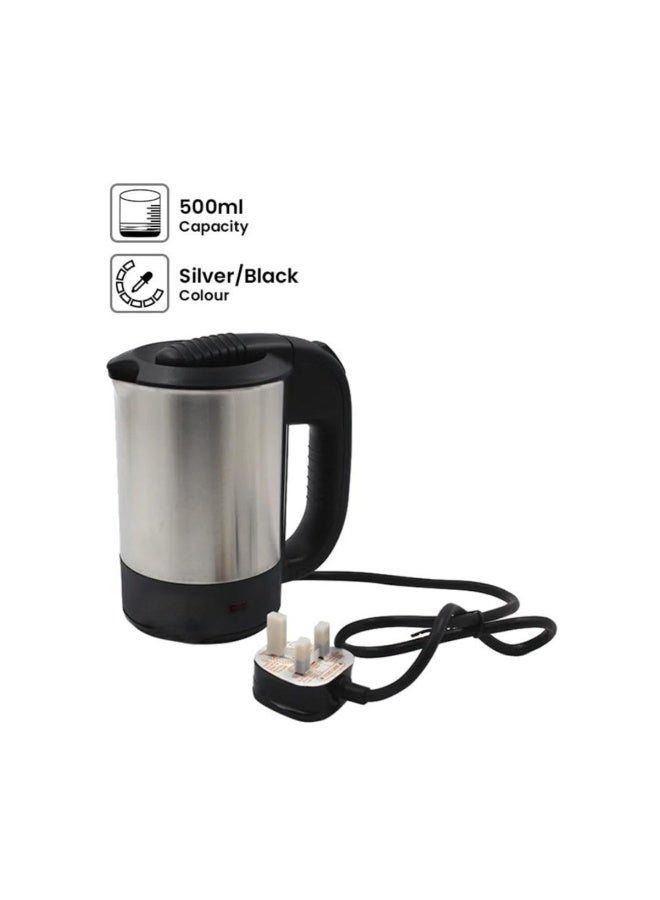 Tradeo 0.5L Portable Electric Travel Kettle - 1000W Stainless Steel with Auto Shut-Off - Image 2