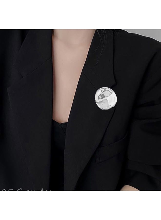 OIDIMS Vintage Geometric Metal Brooch Pins for Women Men Fashion Irregular Round Corsage Lapel Badges Coat Sweater Scarves Shawl Dress Accessory Fashion Weddind Party Prom Jewelry for Girlfriend Ladies - Image 3