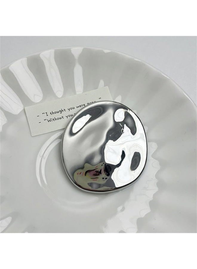 OIDIMS Vintage Geometric Metal Brooch Pins for Women Men Fashion Irregular Round Corsage Lapel Badges Coat Sweater Scarves Shawl Dress Accessory Fashion Weddind Party Prom Jewelry for Girlfriend Ladies - Image 4