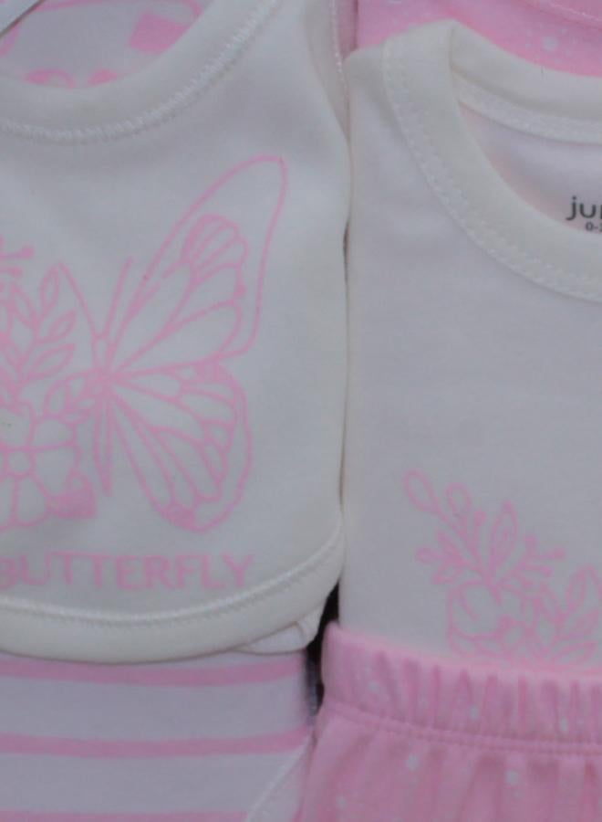 جونيور بوكس هدايا قطن بيبي بناتي – وردي بفراشات (١٠ قطع) - Image 3