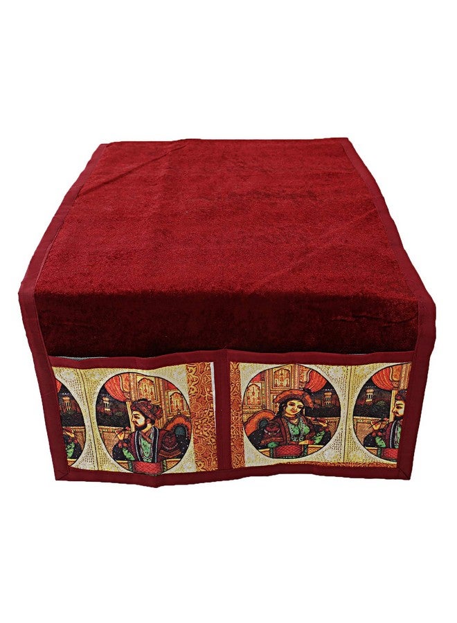 Kuber Industries غطاء فرن مخمل بتصميم الملك والملكة من كوبر إندستريز - مارون (CTKTC03346) - Image 2