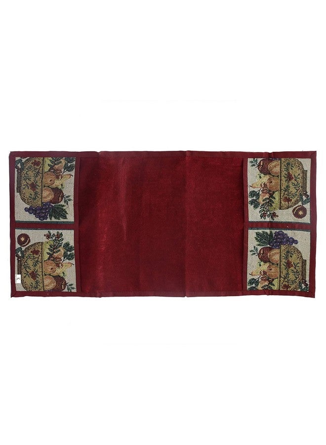 Kuber Industries غطاء فرن مخمل بتصميم الملك والملكة من كوبر إندستريز - مارون (CTKTC03346) - Image 3