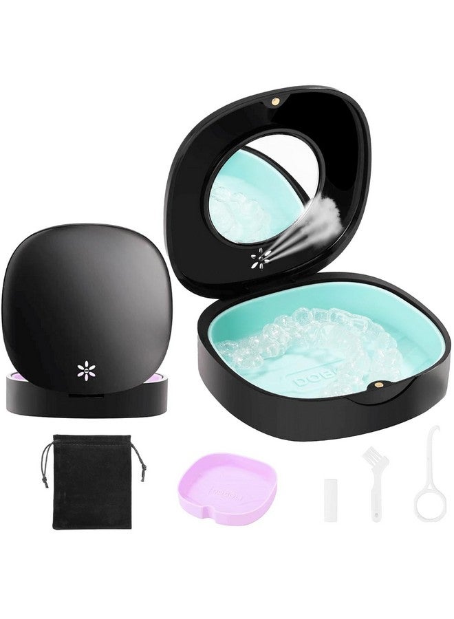 Doboli Retainer Case, Slim Aligner Case With Vent Holes, Compatible With Invisalign, Mouth Guard Case, Cute Retainer Case With Retainer Removal Tool And Brush, Travel Essentials - Image 1