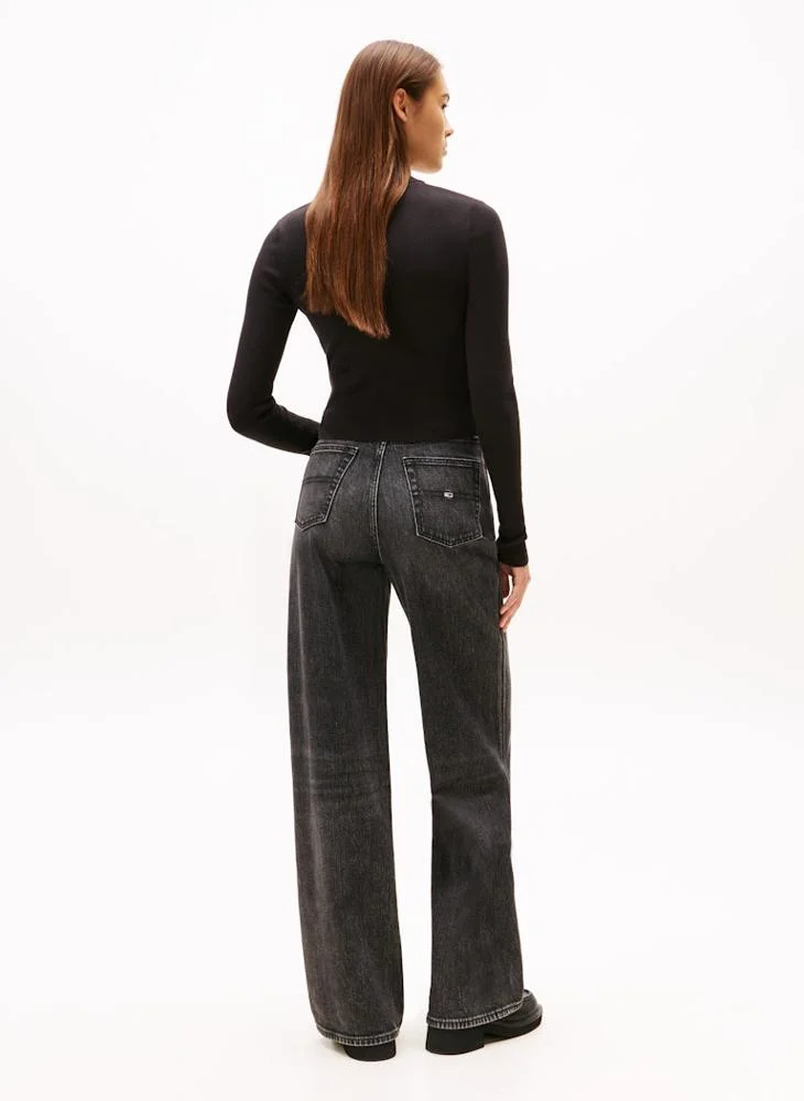 تومي جينز Logo High Neck Jacket