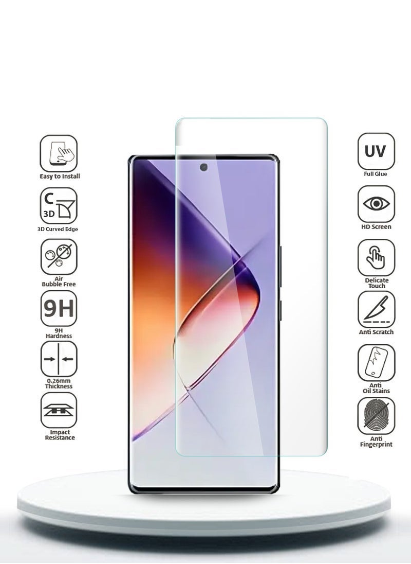 vesus Premium Curved Edges UV Full Glue Full Cover Tempered Glass Screen Protector for Infinix Note 40 Pro 5G 2024 â€“ 9H Hardness, Scratch Resistant, Bubble-Free, High Touch Sensitivity â€“ Clear - Image 2