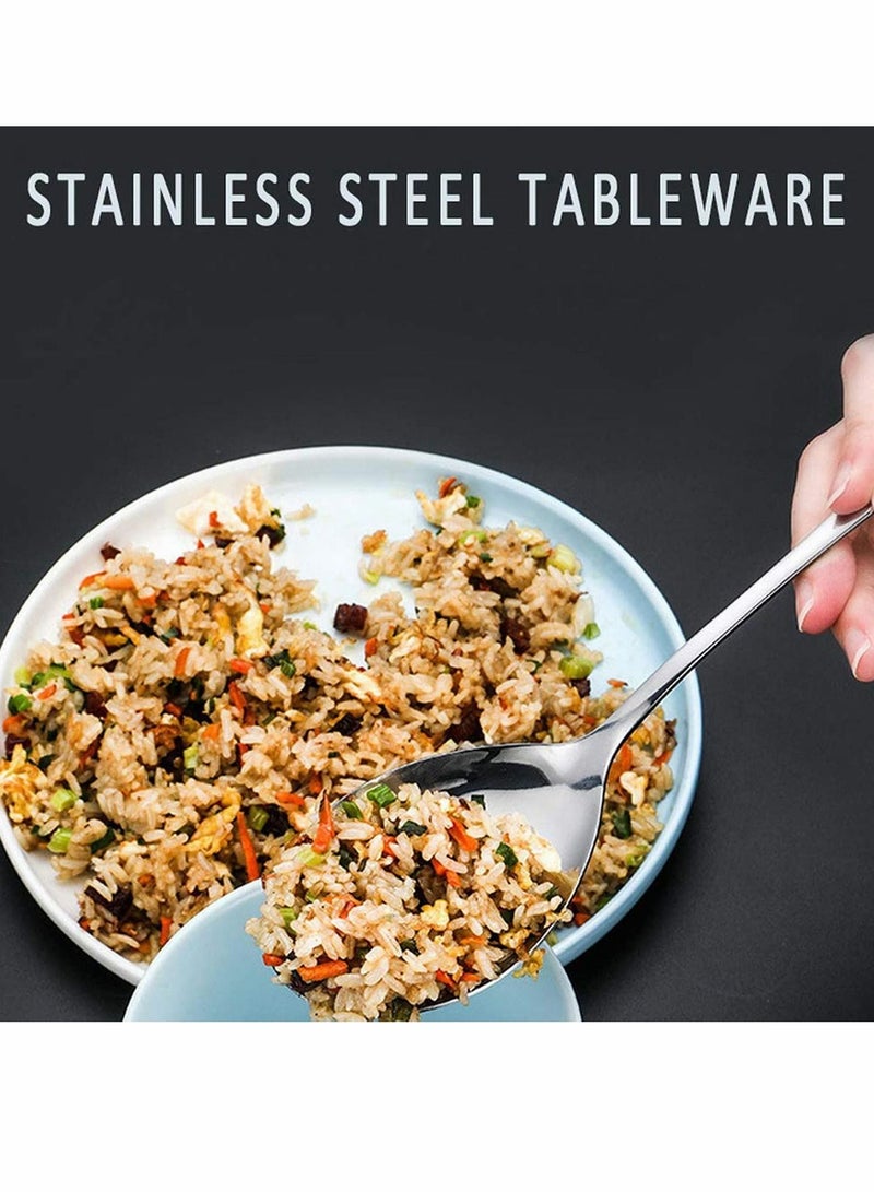 6 Pieces Kids Silverware Stainless Steel Children's Safe Flatware Little Bear Child Spoon and Fork Set Toddler Utensils Metal Cutlery Set,3 x Forks,3 Children Tablespoons