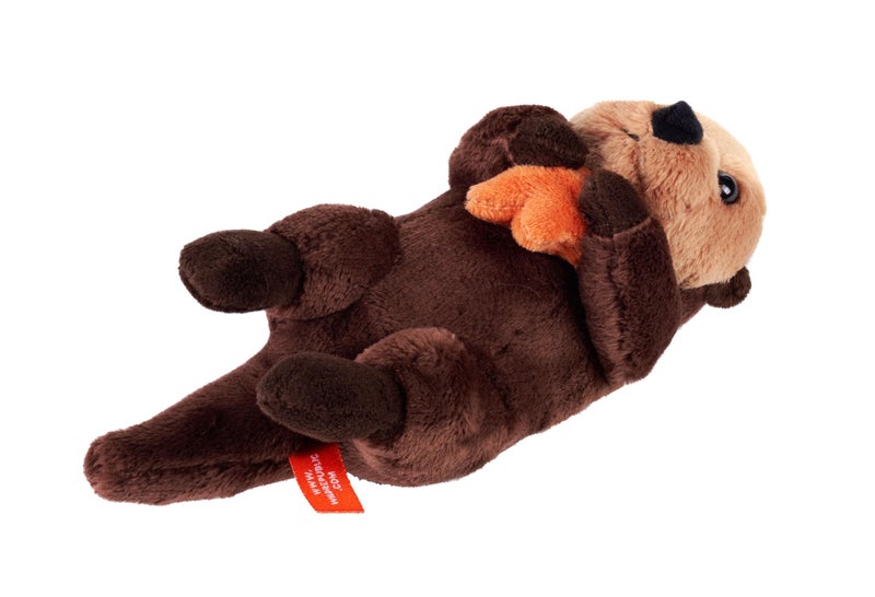 Wild Republic Pocketkins Eco Sea Otter, Stuffed Animal, 5 Inches, Plush Toy, Made from Recycled Materials, Eco Friendly - Image 4