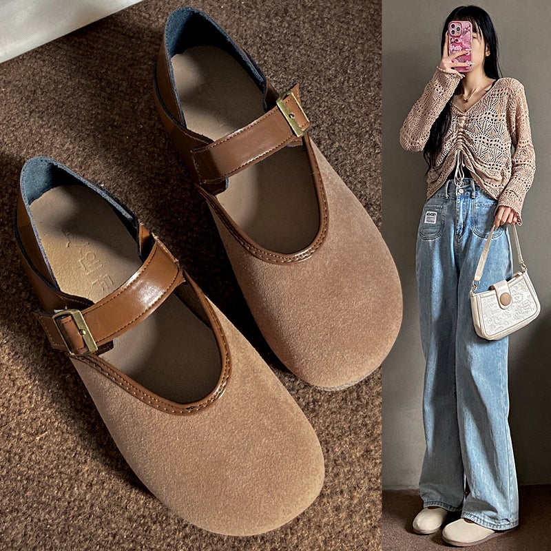 Women'S Shoes Autumn With Skirt Flat Shoes Slip-On Soft Bottom Not Tired Foot Birkenneth Shoes For Pregnant Women - Image 3