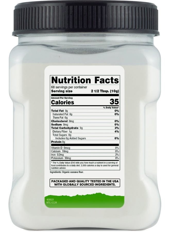 Nutricost Pantry Organic Cassava Flour (1.5 Pound Bottle) Gluten Free, Non-GMO, Vegan Pure Powder For Baking, Cooking, Etc. - Image 5