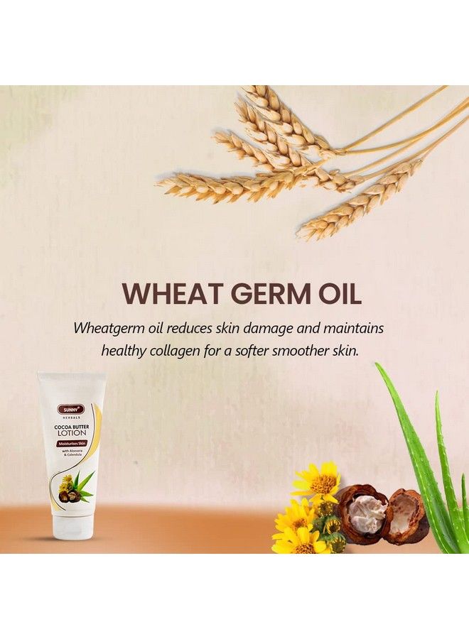 Sunny Cocoa Butter Lotion ; An Excellent Skin Moisturizer ; Wheatgerm Oil Aloevera & Calendula Soothe Repair & Moisturize Skin For A Charming Look ; Almond Oil Combats Dryness & Dark Spots 100 Ml - Image 5