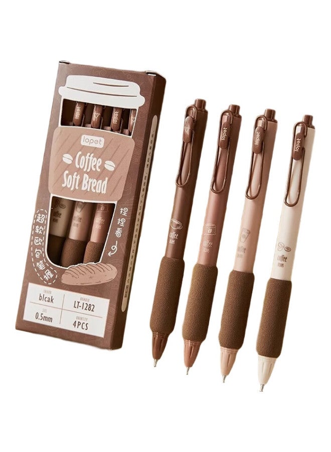 Lopet 0.5Mm Quick-Drying Gel Pen, Stylish Signature Pen, Student Exam Pen, Smooth Ballpoint Pen, Push-Button Ink Pen, 4-Pack Lt-1282 - Image 1