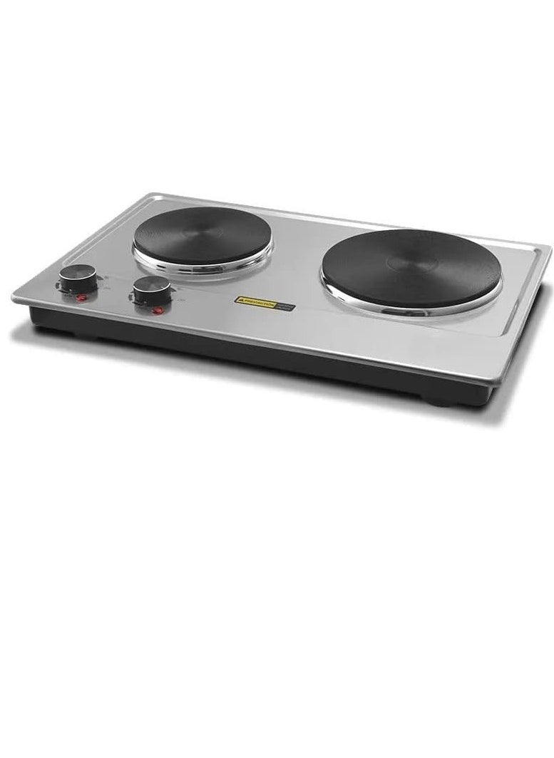 JMK - JMK Double Flat Electric Cooker (1500W + 2000W) Safe, Portable, Cooking Excellent Design - Image 1