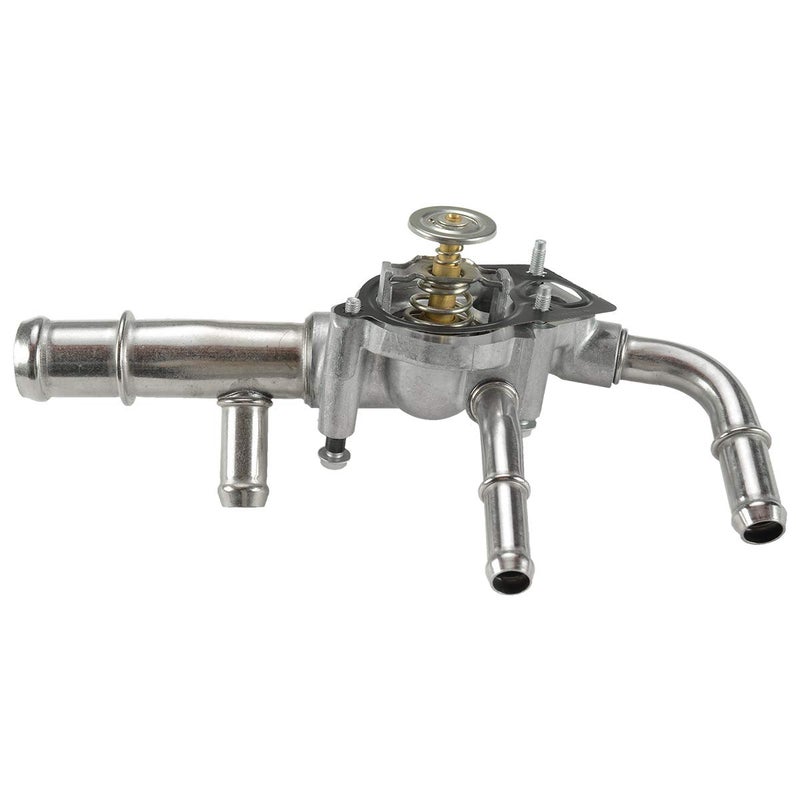 Coolant Thermostat and Housing Assembly with Gasket Replacement for Chevrolet Equinox Malibu Impala Cadillac XTS SRX Buick Pontiac Saturn