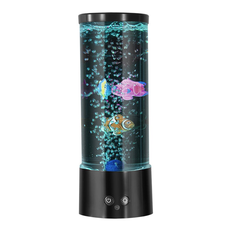 Jellyfish Lamp LED High Bright USB Night Light Creative Children's Room Bedroom Bubble Fish Table Lamp 16 Colors + 4 Gradient Colors - Image 1