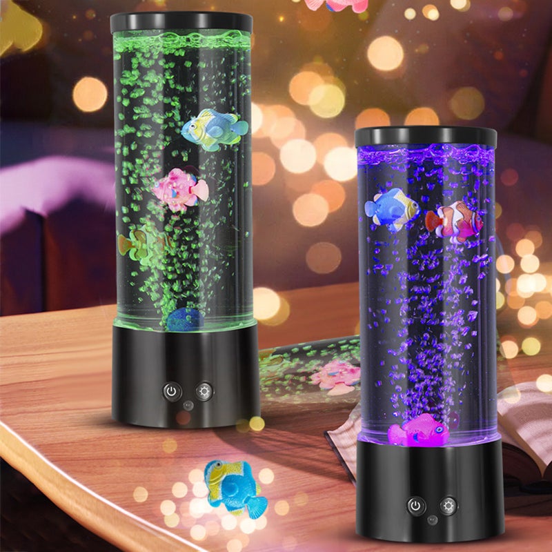 Jellyfish Lamp LED High Bright USB Night Light Creative Children's Room Bedroom Bubble Fish Table Lamp 16 Colors + 4 Gradient Colors - Image 3