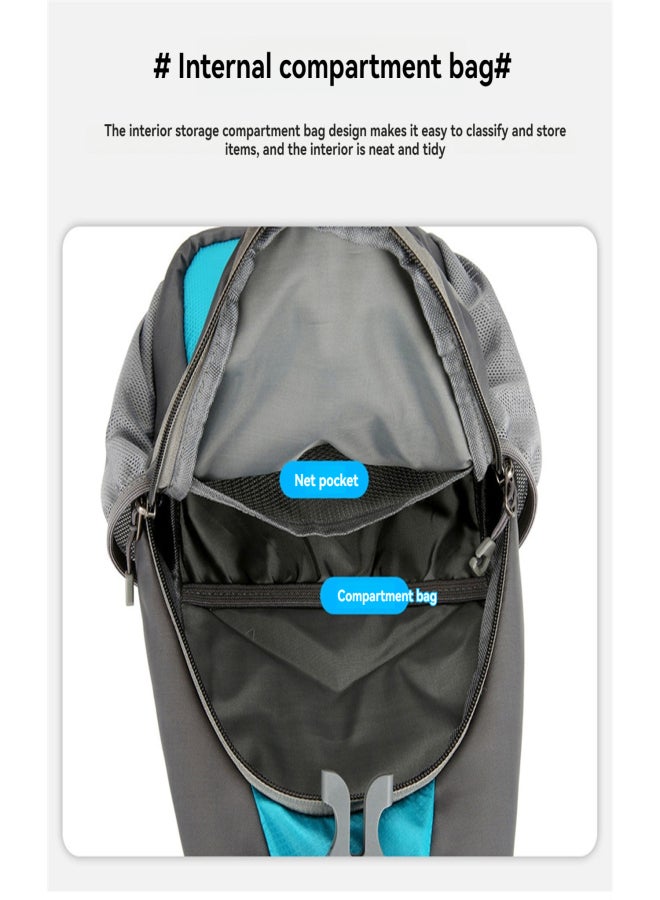 Generic Sling Bag for Men Chest Bag with With USB/headphone cable outlet Port Crossbody Shoulder Bag for Hiking  - Image 5